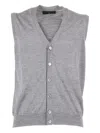 Filippo De Laurentiis Buttoned Vest In Gray