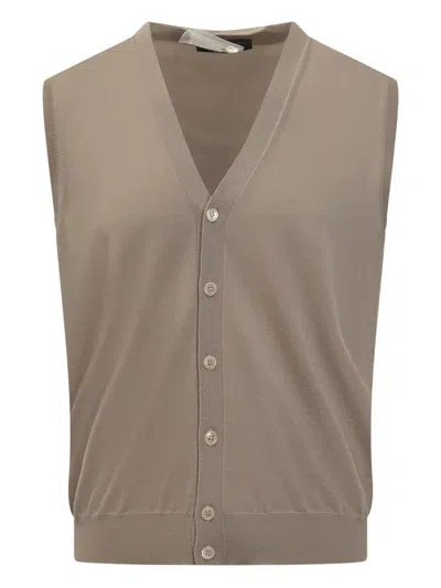FILIPPO DE LAURENTIIS BUTTONED WOOL GILET