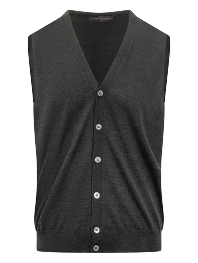 FILIPPO DE LAURENTIIS BUTTONED WOOL GILET