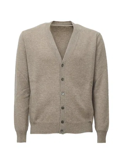 Filippo De Laurentiis Button-up Fine-knit Cardigan In Gray