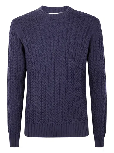 FILIPPO DE LAURENTIIS CABLE-KNIT MERINO-WOOL SWEATER