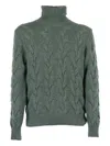 Filippo De Laurentiis Cable-knit Roll-neck Sweater In Green