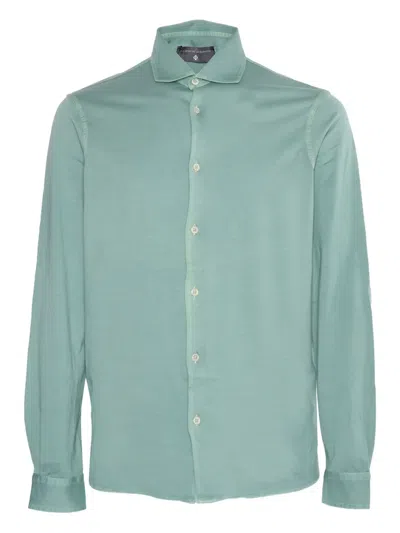 Filippo De Laurentiis Camblas Jervin Basic-cotton Shirt In Blue