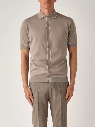 Filippo De Laurentiis Camicia M/c In Cotone Superlight Shirt In Gray