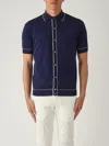 Filippo De Laurentiis Camicia M/c In Cotone Superlight Shirt In Blue