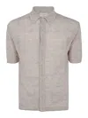 Filippo De Laurentiis Short Sleeves Oversized Shirt In Brown