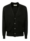 Filippo De Laurentiis Cardigan In Cotton Thread In Black