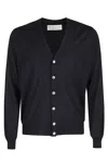Filippo De Laurentiis Cardigan Bottoni Merino In Blue