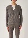Filippo De Laurentiis Man Cardigan Military Green Size 44 Cotton In Tortora