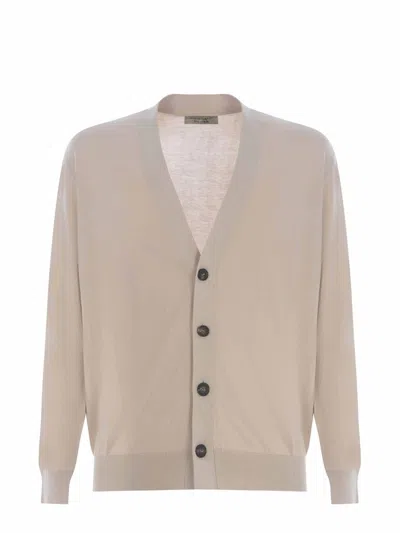 Filippo De Laurentiis Cardigan Filippo De Laurentis Made Of Cotton Thread In Beige