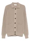 Filippo De Laurentiis Cardigan Sweater Ls In Neutral
