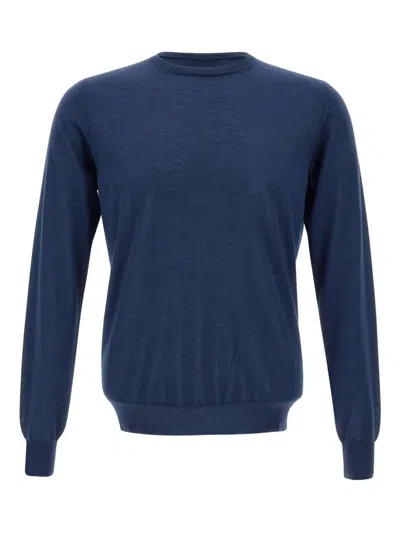 Filippo De Laurentiis Cashmere Blend Sweater In Blue