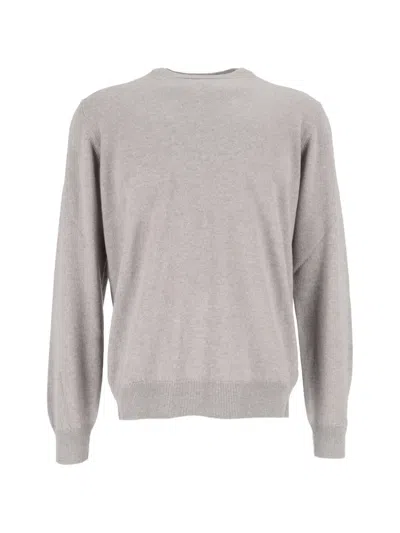 Filippo De Laurentiis Cashmere Crew-neck Sweater In Gray