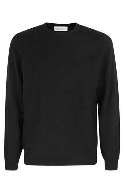 Filippo De Laurentiis Cashmere-wool Blend Crew Neck Sweater In Black