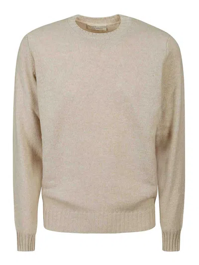 Filippo De Laurentiis Cashmere Wool Pullover In Beis Claro