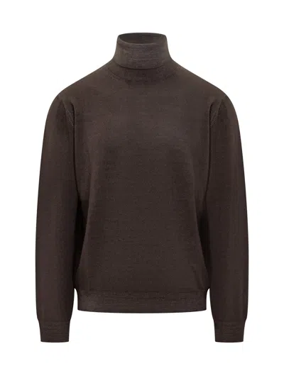 Filippo De Laurentiis Cloud-soft Merino Wool Knit Sweater In Black