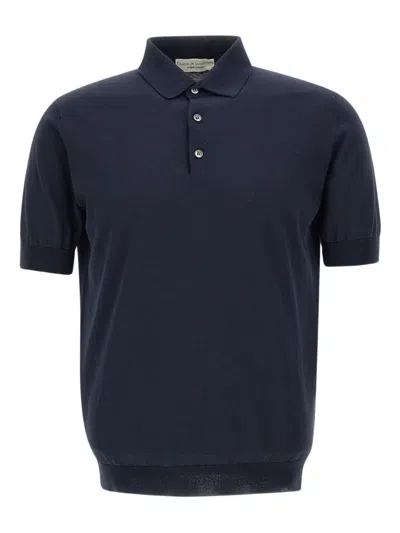 Filippo De Laurentiis Cotton Polo Shirt In Blue