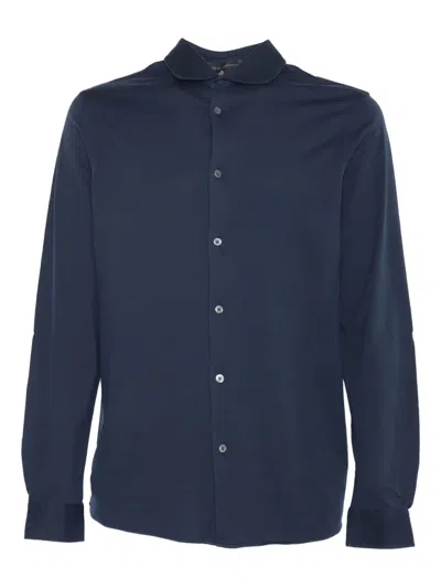 Filippo De Laurentiis Cotton Shirt In Blue
