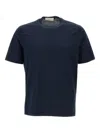 Filippo De Laurentiis Cotton Short-sleeved T-shirt In Blue