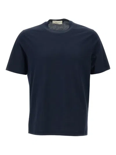Filippo De Laurentiis Cotton Short-sleeved T-shirt In Blue
