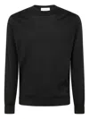 Filippo De Laurentiis Black Wool-cashmere Blend Crew Neck Sweater In Brown