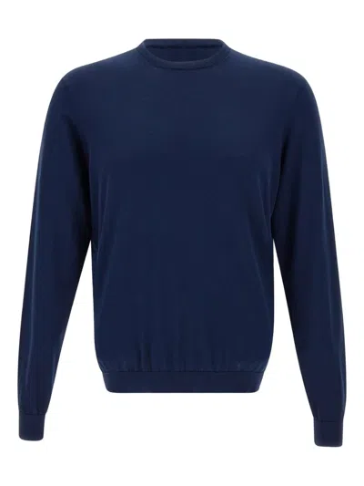Filippo De Laurentiis Cotton Sweater In Blue