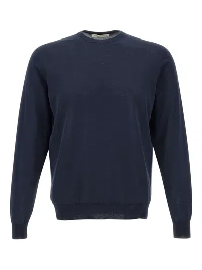 Filippo De Laurentiis Cotton Sweater In Blue
