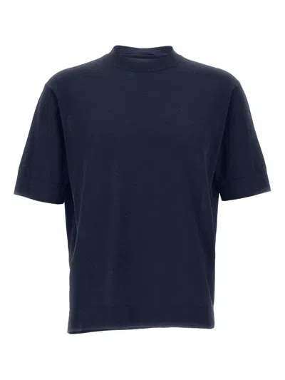 Filippo De Laurentiis Cotton T-shirt In Blue