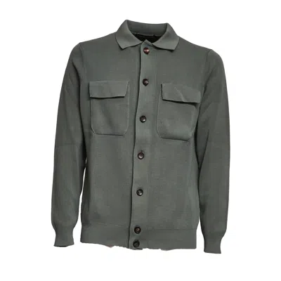 Filippo De Laurentiis Crepe Cotton Multi-pocket Field Jacket In Gray