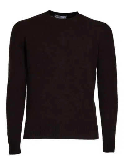 Filippo De Laurentiis Crew-neck Cashmere Sweater In Black