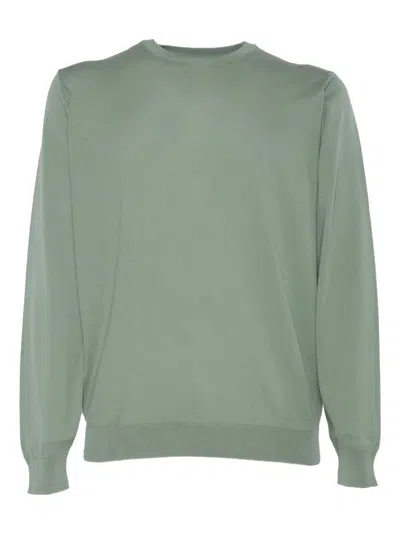 Filippo De Laurentiis Crew-neck Cotton Sweater In Green