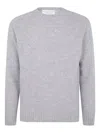 Filippo De Laurentiis Raglan Sleeves Round Neck Sweater In Gray
