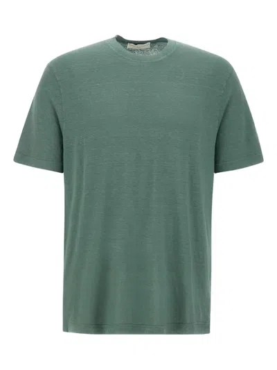 Filippo De Laurentiis Crew-neck Linen-blend T-shirt