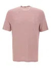 Filippo De Laurentiis Crew-neck Linen T-shirt In Pink