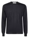 Filippo De Laurentiis Crew-neck Long-sleeve Sweater In Black