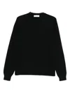 Filippo De Laurentiis Crew-neck Ribbed Sweater In Black