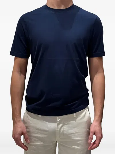 Filippo De Laurentiis Crew-neck Short-sleeve T-shirt In Blue