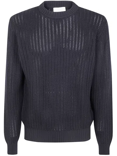 Filippo De Laurentiis Crew Neck Sweater In Black