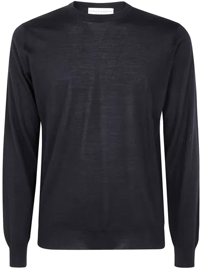Filippo De Laurentiis Crew Neck Sweater In Black