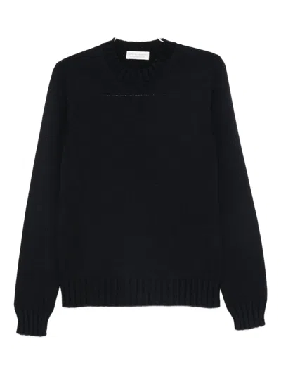 Filippo De Laurentiis Crew-neck Sweater In Black