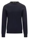 Filippo De Laurentiis Crew-neck Knitted Sweater In Blue