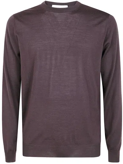 Filippo De Laurentiis Crew Neck Sweater In Brown