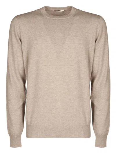 Filippo De Laurentiis Crew Neck Sweater In Brown