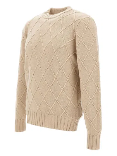 Filippo De Laurentiis Crew Neck Sweater In Brown