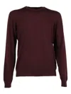 Filippo De Laurentiis Crew-neck Sweater In Burgundy
