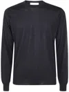 Filippo De Laurentiis Crew-neck Long-sleeve Sweater In Black