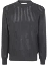 Filippo De Laurentiis Open-knit Crew-neck Sweater In Green