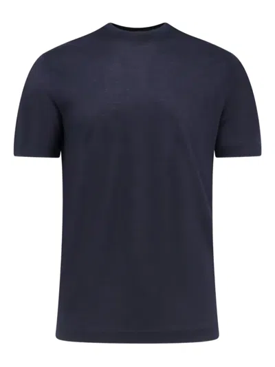 Filippo De Laurentiis Crew-neck T-shirt In Blue