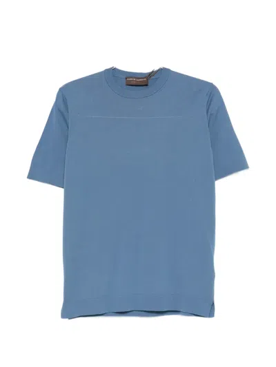 Filippo De Laurentiis Crew Neck T-shirt In Blue