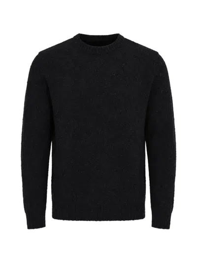 Filippo De Laurentiis Crew-neck Knitted Sweater In Black